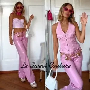 Zara | Pants & Jumpsuits | Nwt Zara Barbie Pink Metallic
